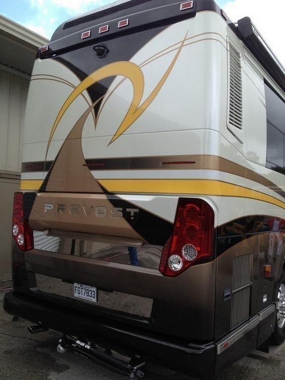 Prevost H3-45 Rear Engine door upgrade by Excalibur Coach