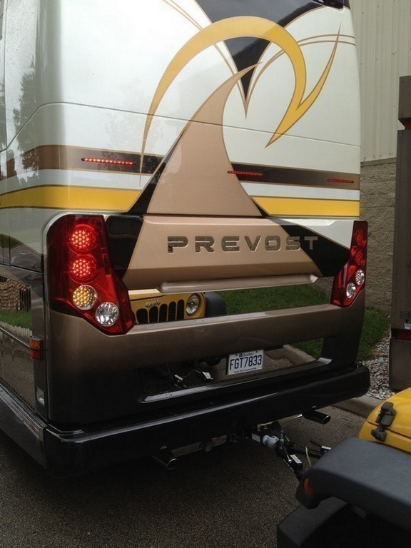 Prevost H3-45 Rear Engine door upgrade by Excalibur Coach