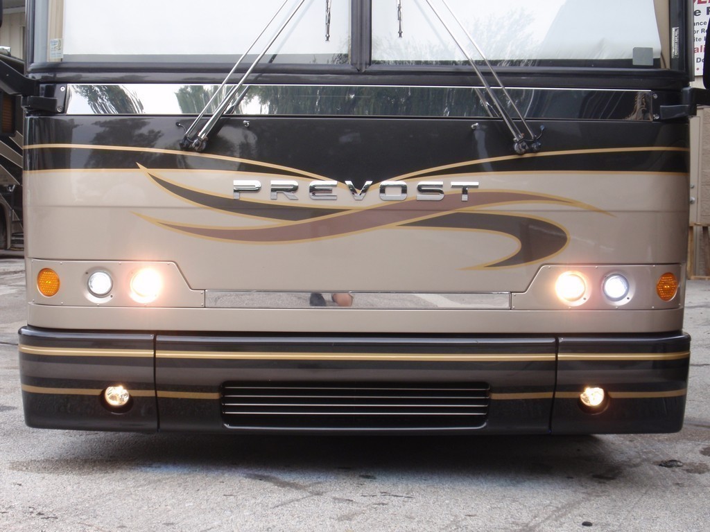 Prevost H3-45 Headlights updated by Excalibur Coach