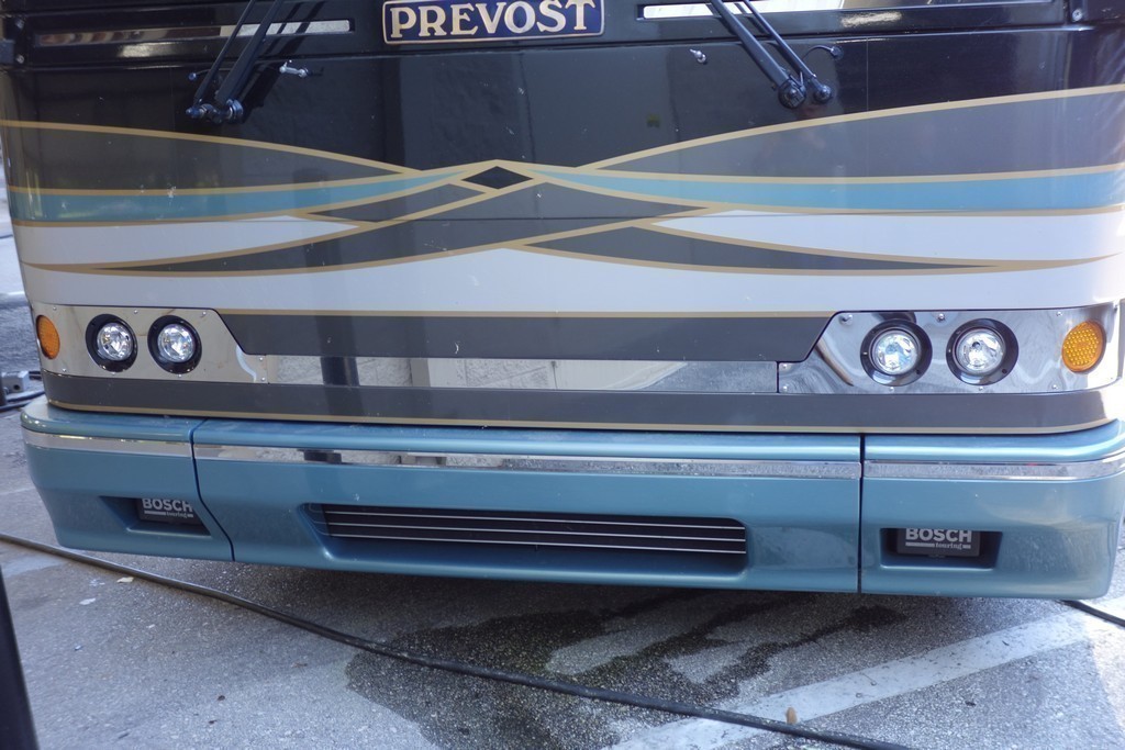 Prevost H3-45 Featherlite Excalibur Coach after headlight upgrade