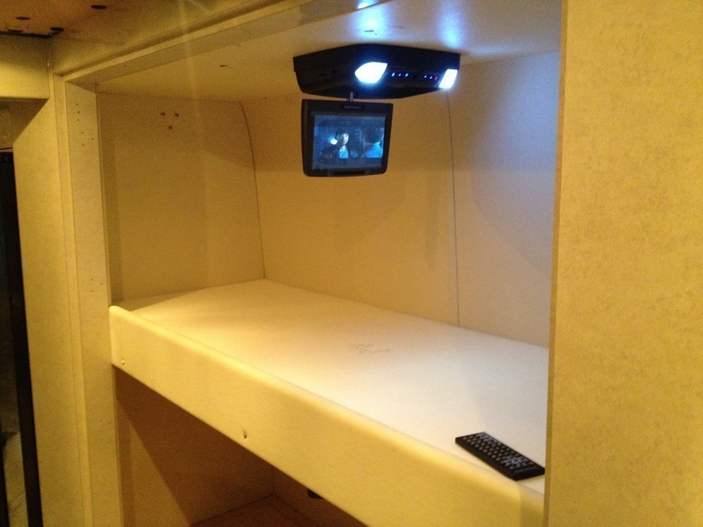 Prevost XL Bunk Beds after Excalibur Coach Upgrade