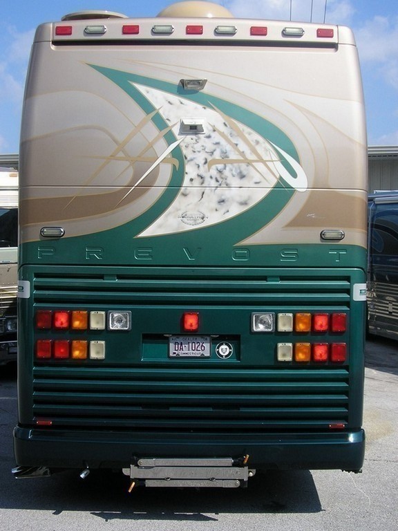 Prevost H3-45 Marathon Before Excalibur Coach Rear Upgrades