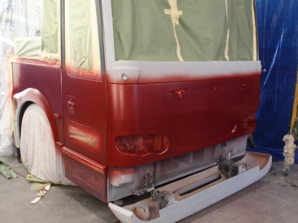 2002 Prevost Marathon During Excalibur Coach Facelift in Paint