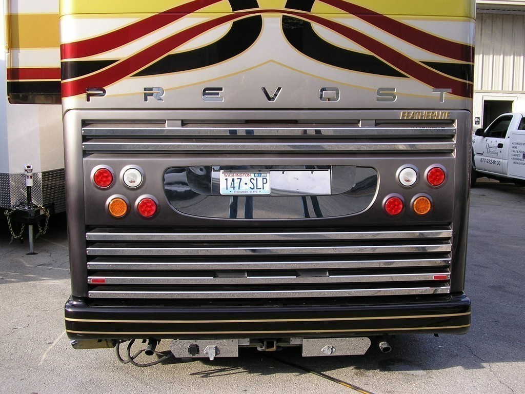2002 Prevost H3-45 New Rear Upgrade by Excalibur Coach