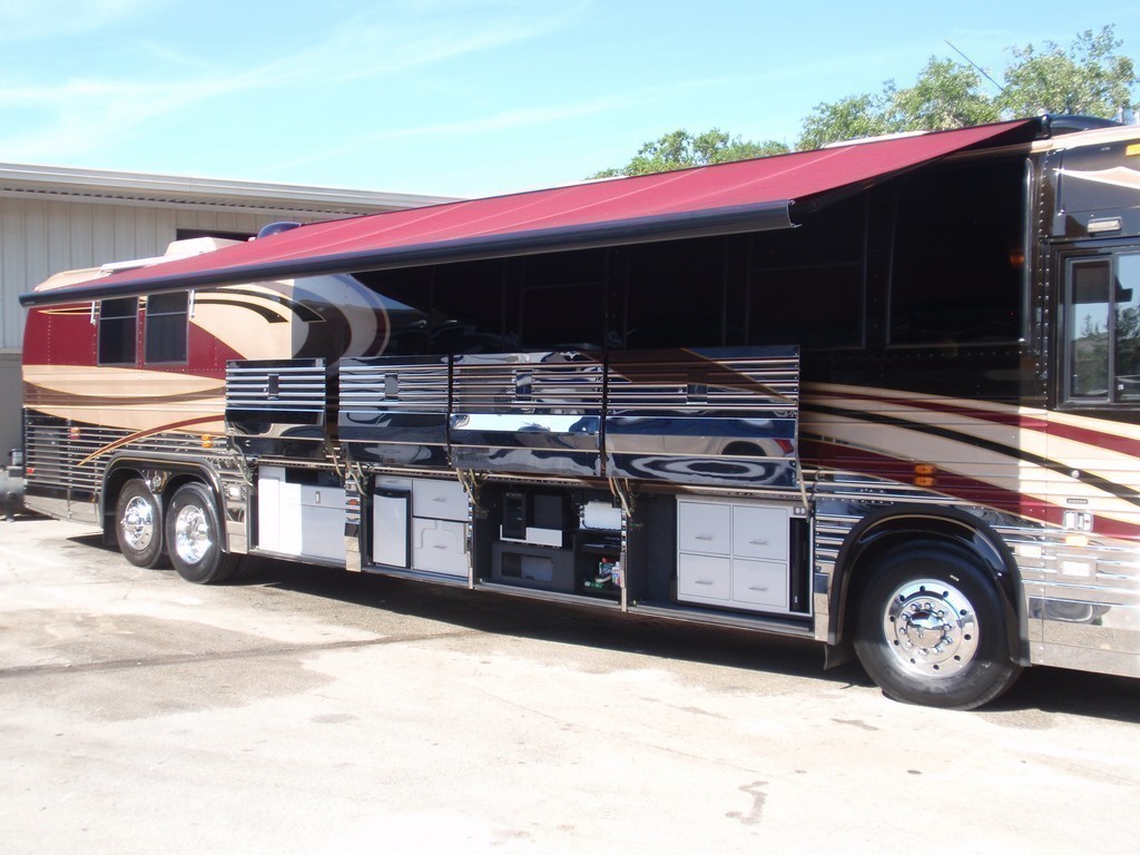 Prevost Bays Finished View From Front by Excalibur Coach Prevost Motorhome XL XLII H3