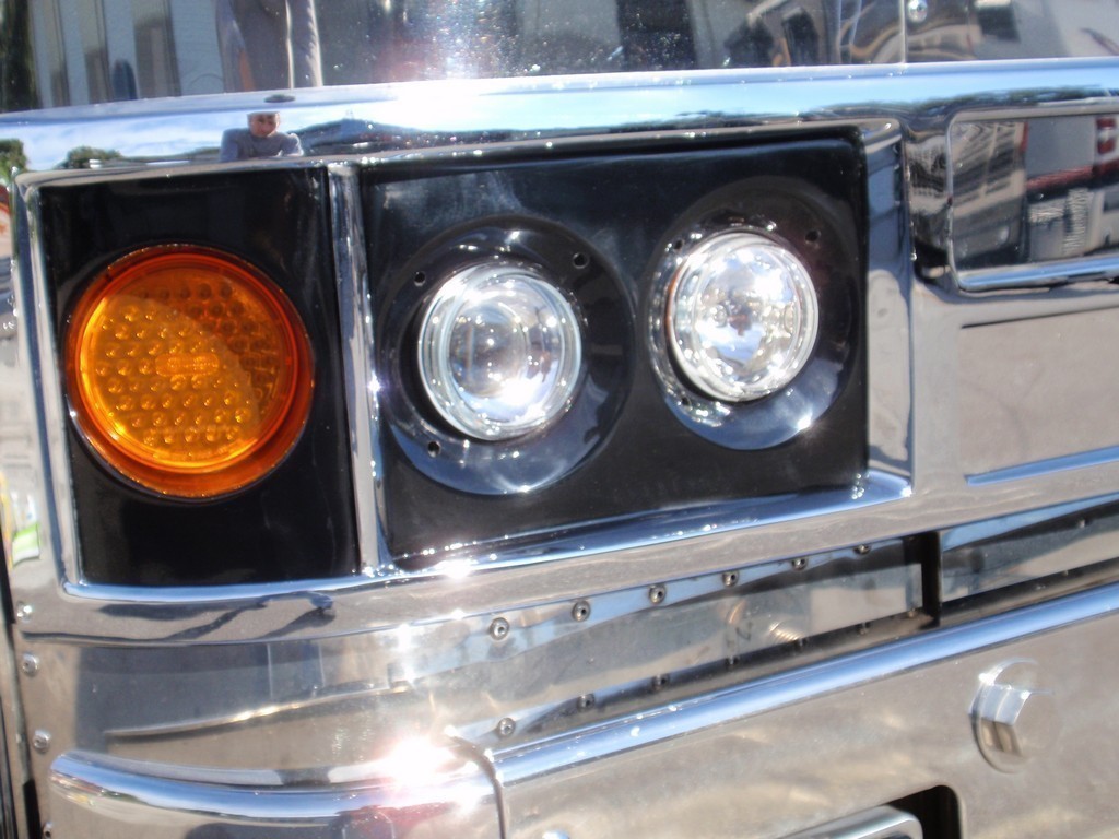 1998 Prevost Country Coach Excalibur Coach Headlight Upgrade close up passenger side