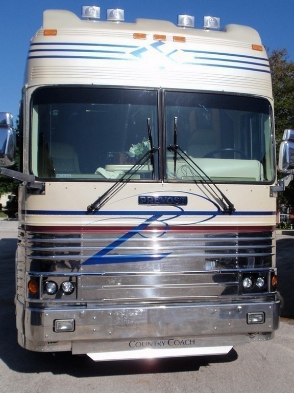 1999 Prevost XL Country Coach with Excalibur Coach front Updated