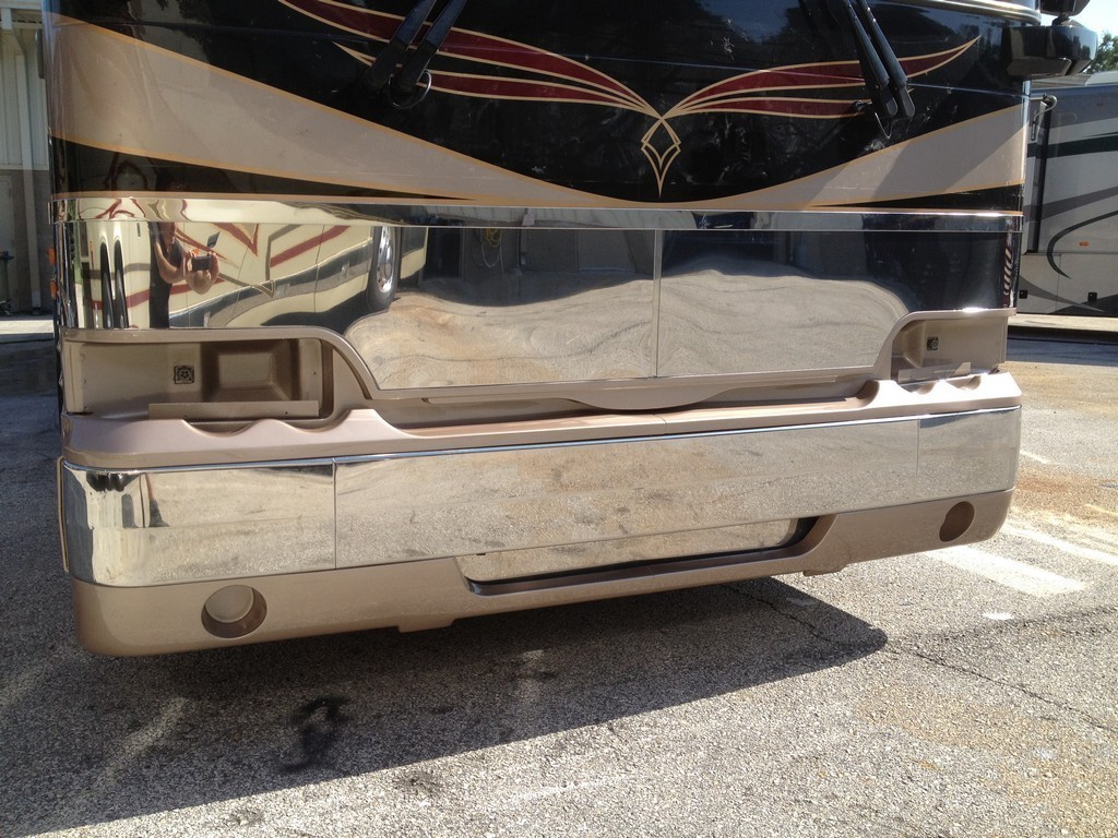 Prevost XL II Excalibur Coach front facelift in process