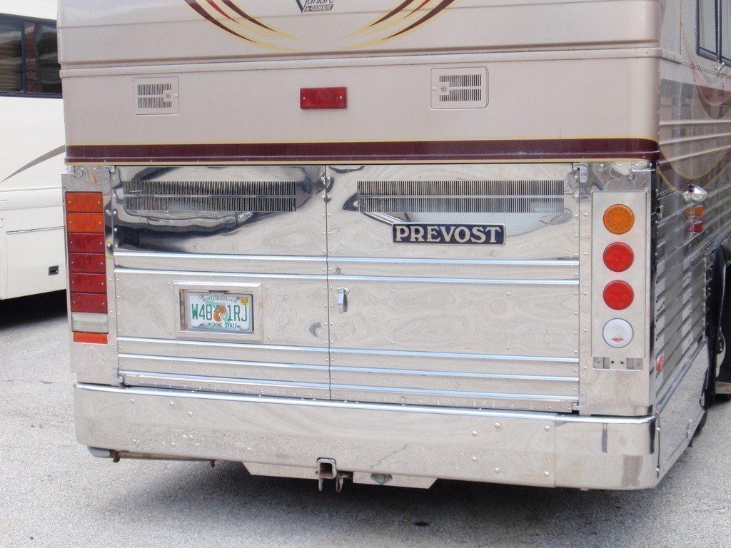 Prevost XL II Excalibur Coach tail light upgrade on passenger side