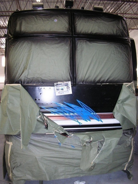 Front view in paint booth