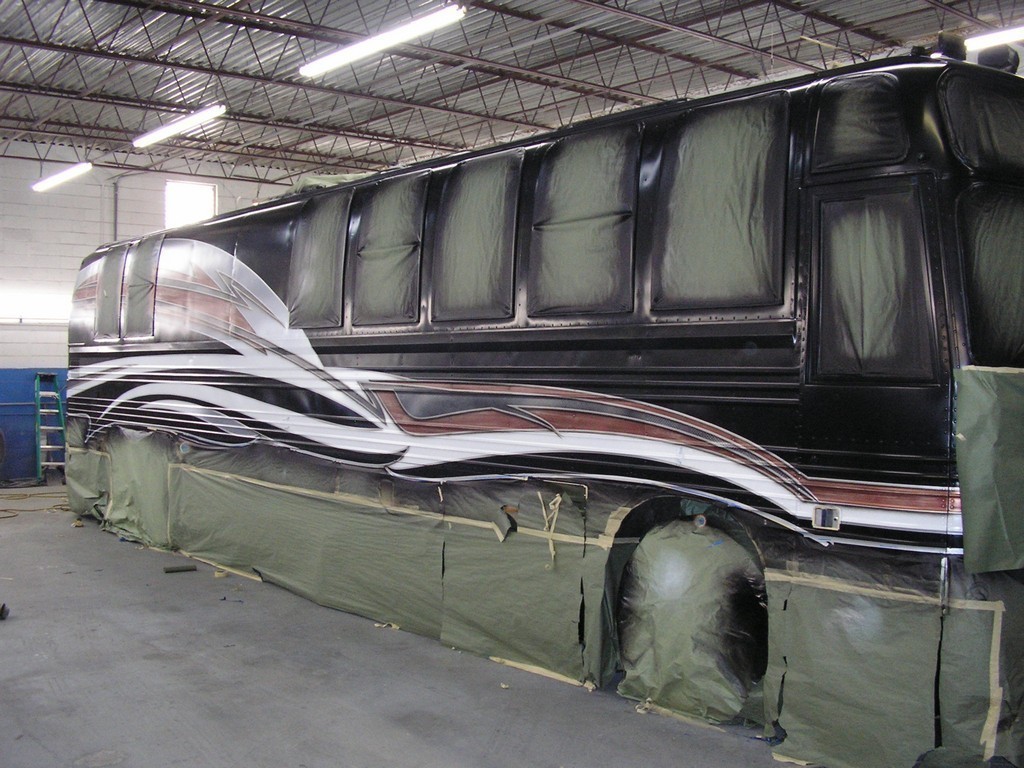 In paint booth