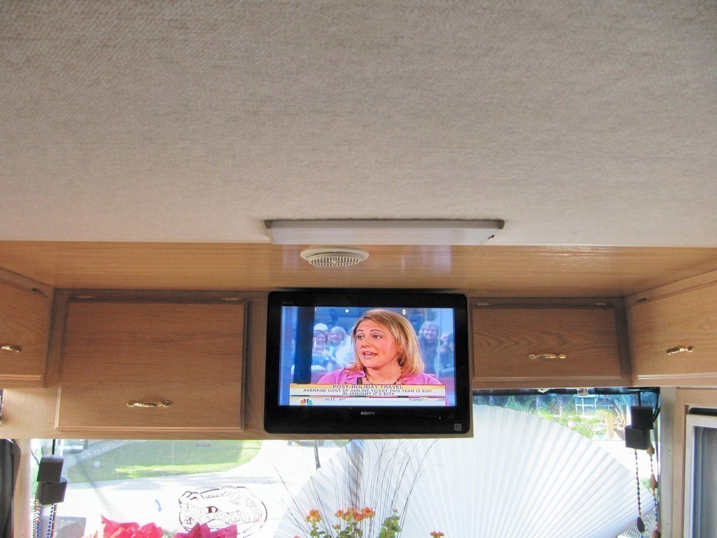 Prevost, XL, XLII, Country Coach, Motorhome, Class A - new Front Overhead Cabinets and TV by Excalibur Coach