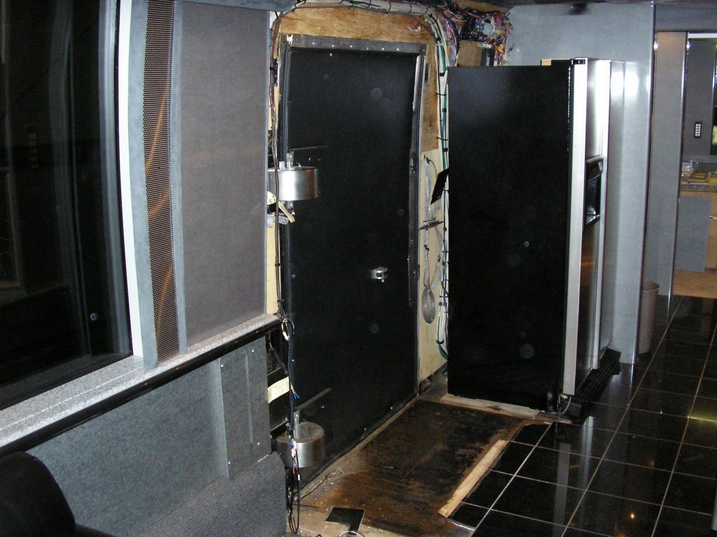Prevost XL II Marathon with side door Before Dinette installed by Excalibur Coach