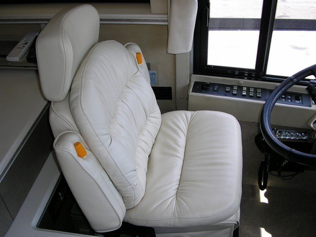 New Ultra Leather Drivers Seat by Excalibur Coach - Prevost, XL, XLII, H3-45, Entertainer, Motorhome, Class A