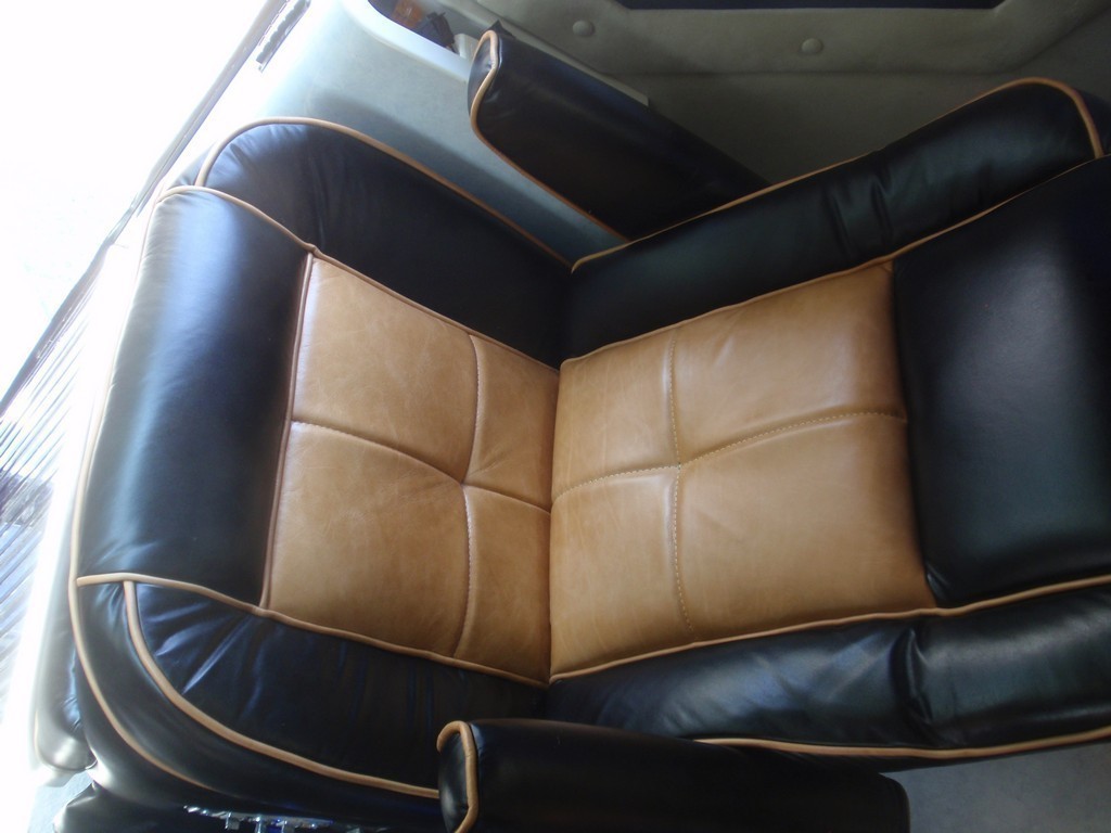 Passenger seat with new upholstery by Excalibur Coach - Prevost, XL, XLII, H3-45, Entertainer, Motorhome, Class A