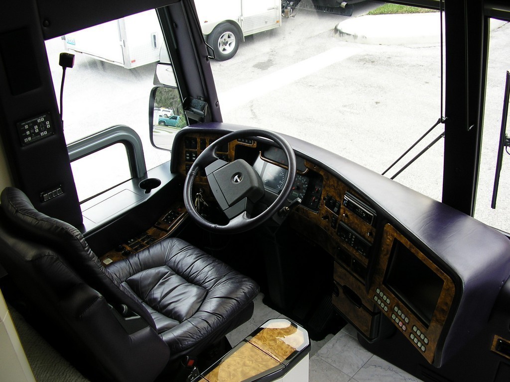 Drivers Seat with new upholstery by Excalibur Coach - Prevost Motorhome - XL - XLII - H3-45 - Class A