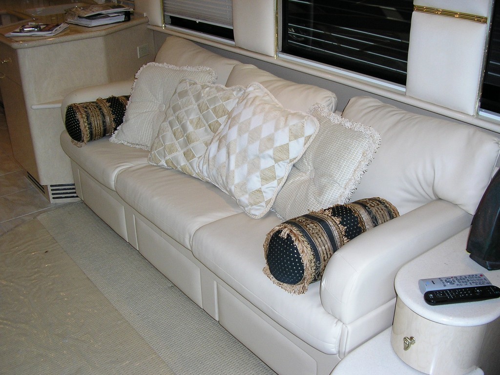 Newly Upholstered sofa by Excalibur Coach - Prevost Motorhome - XL - XLII - H3-45 - Class A