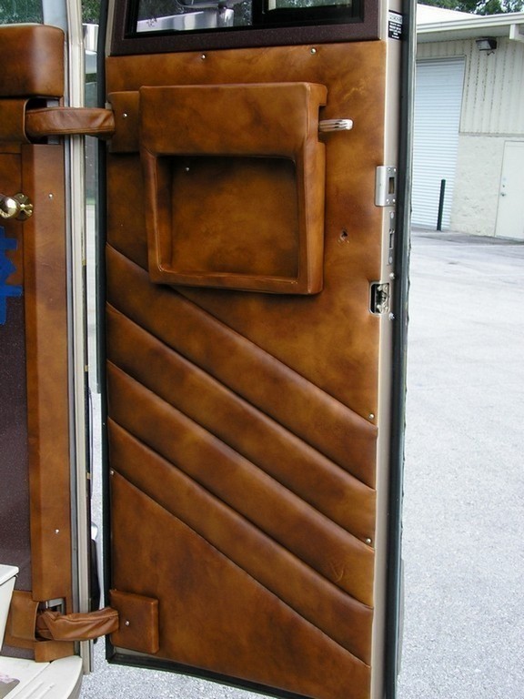 Door panel with new upholstery by Excalibur Coach - Prevost Motorhome - XL - XLII - H3-45 - Class A