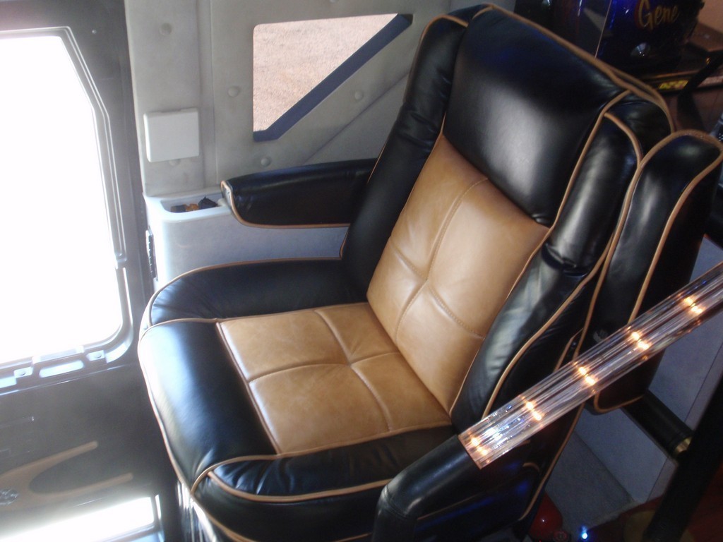 Passenger seat with new upholstery by Excalibur Coach - Prevost Motorhome - XL - XLII - H3-45 - Class A