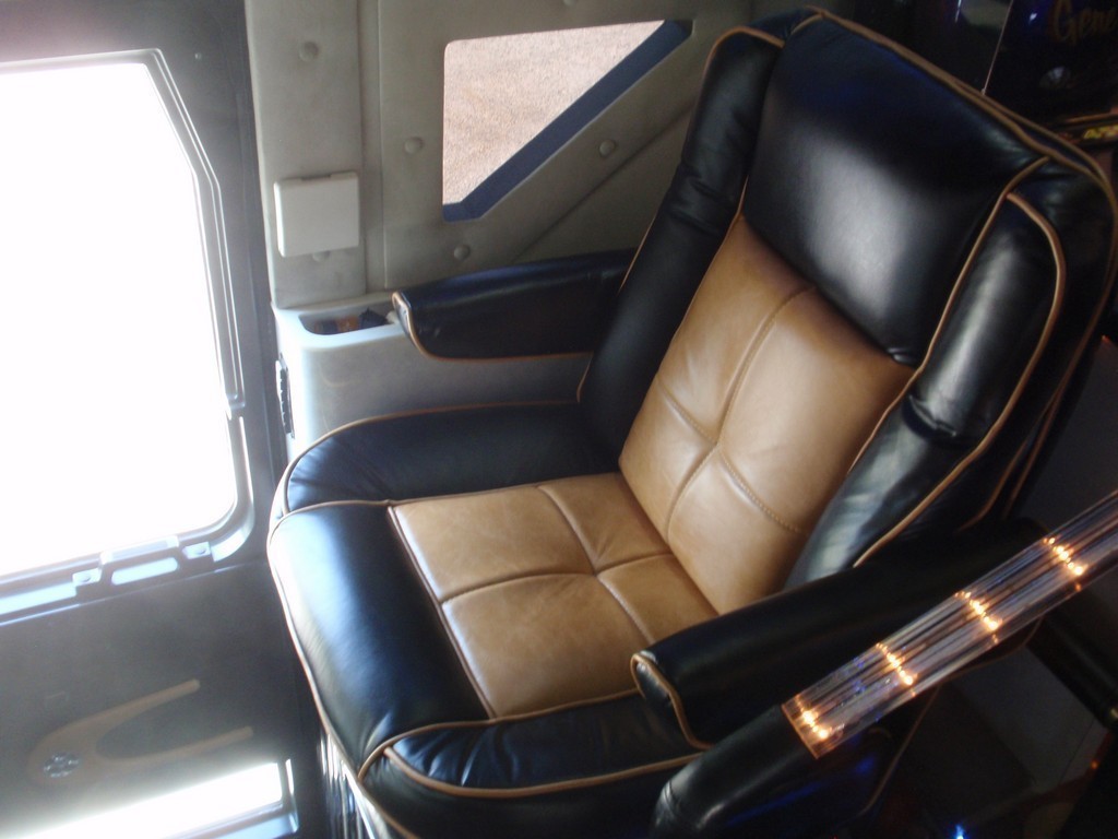 Passenger seat with new upholstery by Excalibur Coach - Prevost Motorhome - XL - XLII - H3-45 - Class A
