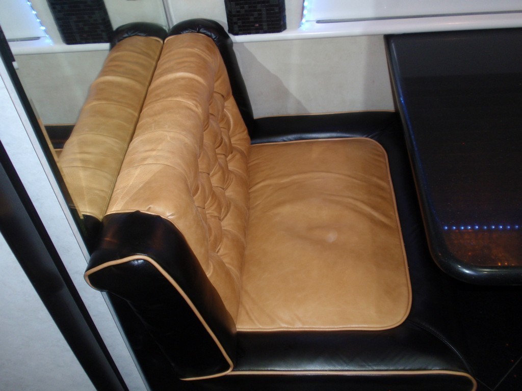 Dinette with new upholstery by Excalibur Coach - Prevost Motorhome - XL - XLII - H3-45 - Class A