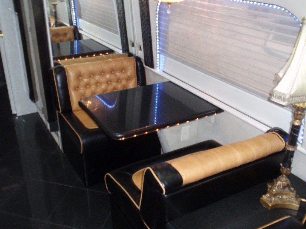 Dinette with new upholstery by Excalibur Coach - Prevost Motorhome - XL - XLII - H3-45 - Class A