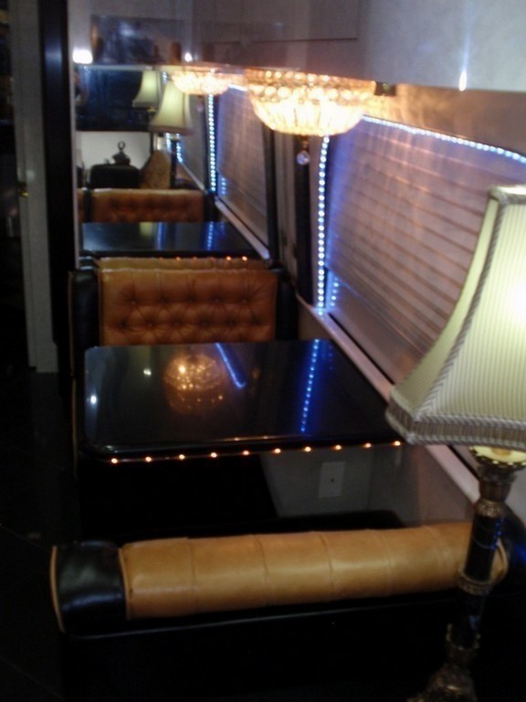 Dinette with new upholstery by Excalibur Coach - Prevost Motorhome - XL - XLII - H3-45 - Class A