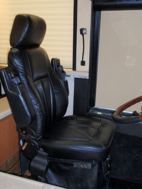 Driver seat before new upholstery by Excalibur Coach - Prevost Motorhome - XL - XLII - H3-45 - Class A