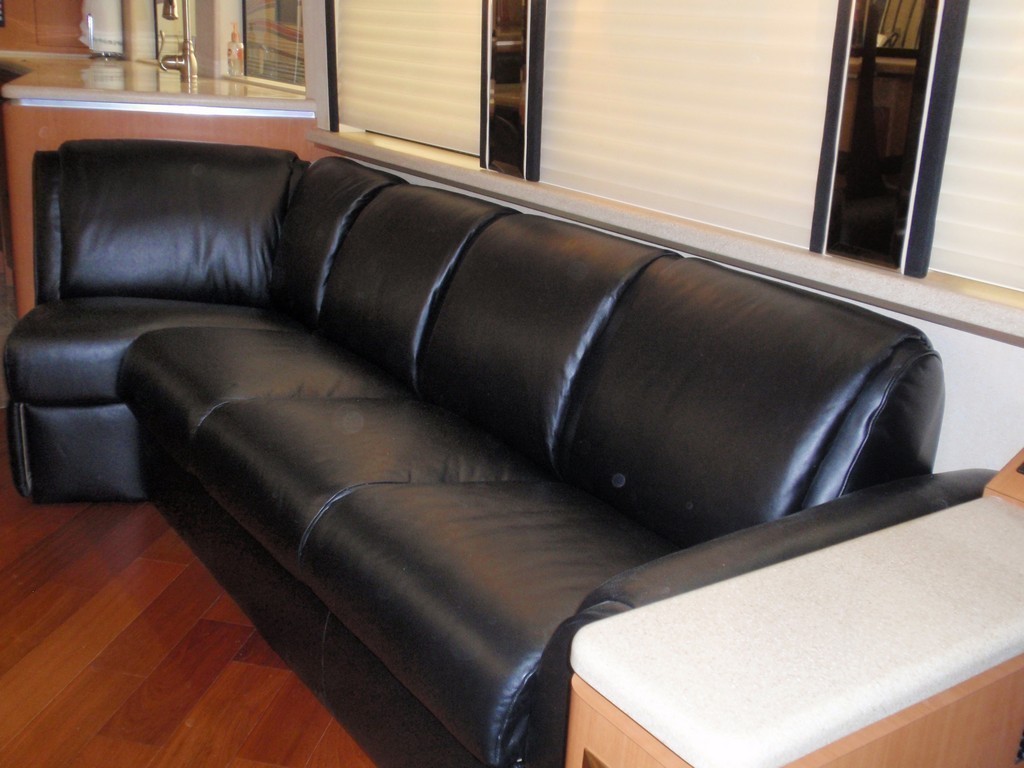 Prevost Motorhome with new upholstery on salon sofa by Excalibur Coach - Prevost Motorhome - XL - XLII - H3-45 - Class A