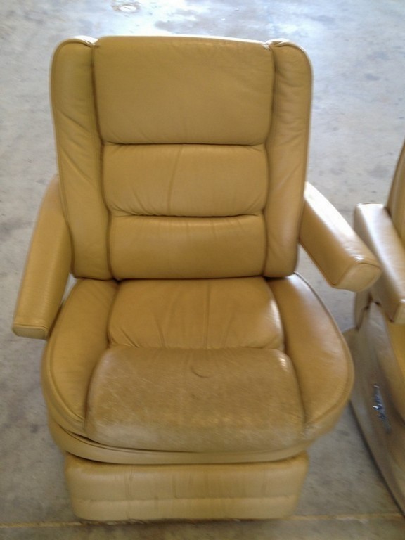 Royale Passenger seat before new upholstery by ExcaliburCoach - Prevost Motorhome - XL - XLII - H3-45 - Class A