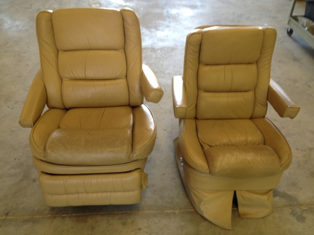 Royale chairs before new upholstery by Excalibur Coach - Prevost Motorhome - XL - XLII - H3-45 - Class A
