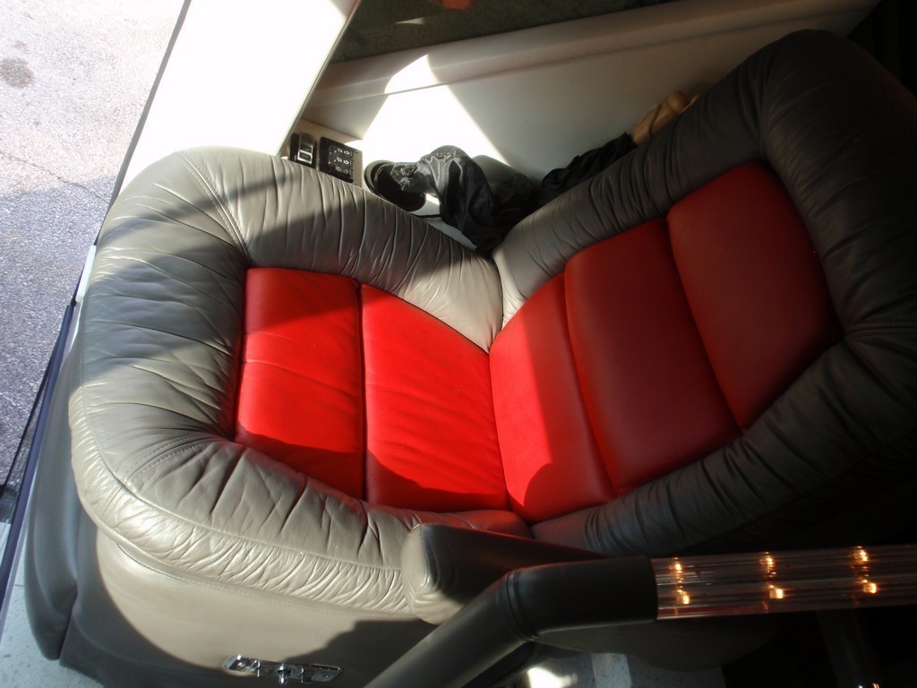Passenger Seat after new upholstery by Excalibur Coach - Prevost Motorhome - XL - XLII - H3-45 - Class A