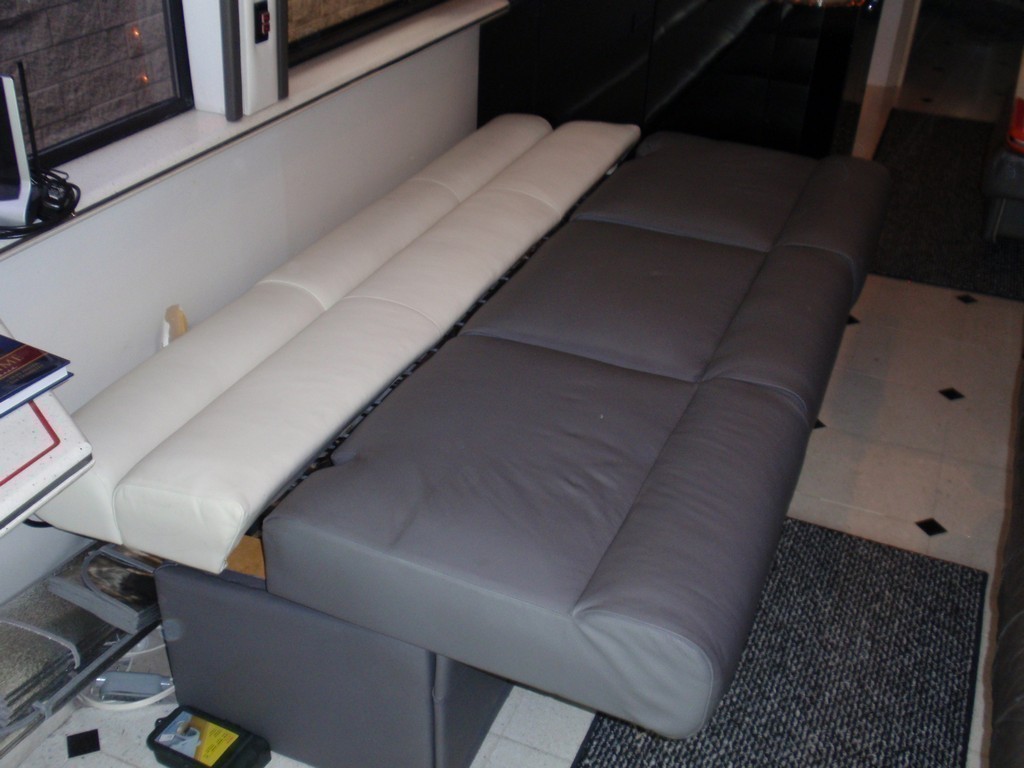Prevost H3-45 with added Sleeper Sofa and new upholstery by Excalibur