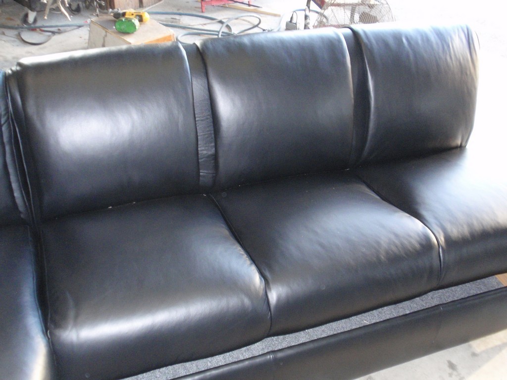 Prevost Motorhome Salon sofa with new upholstery by Excalibur
